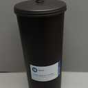 iDesign Freestanding Bathroom Toilet Paper Storage Holder with Lid for 3 Extra Rolls, Bronze (Pack of 1)