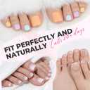 UNA GELLA Toe Nail Tips Squavol 510 Pcs - Soft Gel Toe Tips Acrylic Nails, Square Round Half-Cover Nail Forms for Toe Nail Extension, Flexible Pre-filed False Toe Nails for Home DIY & Salon,15 Sizes
