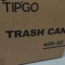 TIPGO Slim Bathroom Trash Can with Lid Soft Close, Step Pedal, 6 Liter / 1.6 Gallon Stainless Steel Trash Bin, Small Garbage Cans for Bedroom, Office, Kitchen (Matte Black)