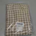 KKJIAF 2 Pcs Plaid Ruffle Pillow Case Standard Size, Ruffled Gingham Cotton Pillowcases 20x26 Inch, Linen Feel Plaid Bed Pillow Shams with Envelope Closure for Bed Sofa (Taupe)
