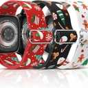 LETOID Stretchy Bands Designed for Apple Watch Band 38mm 40mm 41mm 42mm 44mm 45mm 46mm 49mm Women, Soft Nylon Elastic Strap Solo Loop Wristband for iWatch Series 11 10 9 8 7 6 5 4 3 2 1 SE Ultra (Christmas Snowball/Deer/Gingerbread)