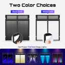 CAHAYA DJ Booth Stand Portable – DJ Table Facade for Laptop & Controller Double Top Corners Black & White Scrims for Lighting Easy Setup Foldable Storage with Bag 40"L x 20"W