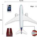 Boeing 787 1:130 Scale Jet Model with LED Light (Touch/Sound Control) for Decoration or Gift