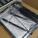 DOLALIKE Microwave Oven Rack, Expandable Microwave Stand Countertop Kitchen Utensils Tableware Storage, Carbon Steel Over Microwave Shelf Countertop with 3 Hooks (Black)