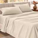 Bare Home Organic Cotton Flannel Sheet Set - Twin Size - 100% Cotton - Double Brushed for Extra Softness & Comfort - Warm, Cozy, and Durable - Breathable - Bed Sheets (Twin, Sand)