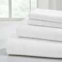 Modern Threads Soft Microfiber Solid Sheets - Luxurious Microfiber Bed Sheets - Includes Flat Sheet, Fitted Sheet with Deep Pockets, & Pillowcases White King