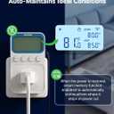 WiFi Plug in Thermostat Outlet, Temperature Controlled Outlet with Smart APP, Timer & Memory Digital Temp Controller -40~212, IP67 Waterproof Probe for Incubator Homebrew Reptile Space Heater
