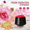 Mothers Day Birthday Gifts for Mom, Moms Gifts from Daughter, Son - Christmas Valentines Day Present for Mother 5 oz Mom Rose Style Candles