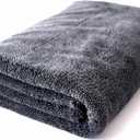 Car Drying Towel, Large Premium Microfiber Towels for Car Detail, Streak Free, Holds Up to 9 lbs, 1400 GSM, Ultra Soft, Super Absorbent, Twisted Loop Design, One-Pass, Auto, Trucks, SUVs, 24" x 36" (Gray)
