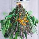 123 Pcs Mixed Real Dried Eucalyptus Stems - Lavender & Rose Flowers Bundles for Shower, Natural Preserved Eucalyptus Leaves Greenery Hanging Shower, Plant Fragrance, Wedding Decor