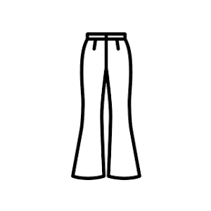 Navy Blue Wide Leg Pants, L