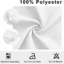 Hiasan Cloth Napkins Set of 6, 18 x 18 Inch, Washable White Dinner Napkins with Hemmed Edges for Restaurant, Wedding and Holiday