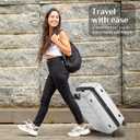OLIXIS 28 Inch Luggage, Hardside Checked Suitcase with Spinner Wheels, Lightweight ABS Hard Shell Travel Luggage, TSA Approved Lock, Expandable Large Suitcase for Business & TravelWhite