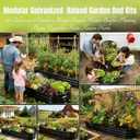 NestNature 17" Tall Galvanized Garden Bed,10-in-2 Modular Raised Garden Bed