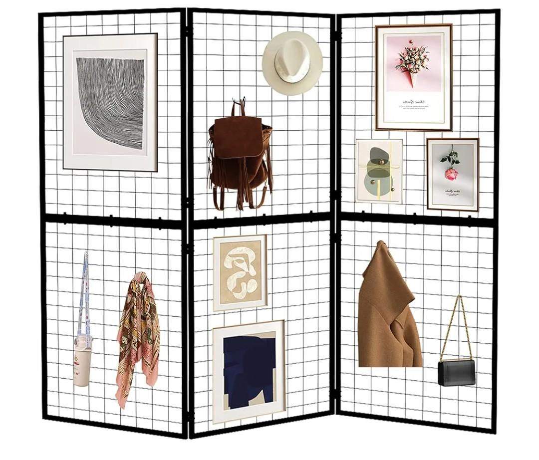 Foldable Gridwall Display Panel - 3 Pack of 2x5 Ft Heavy Duty Z Unit Wire Grid Wall Panels for Retail Store, Trade Show, Pop Up Shop, Versatile Merchandiser Display Foldable Gridwall Display Panel - 3 Pack of 2x5 Ft Heavy Duty Z Unit Wire Grid Wall Panels for Retail Store, Trade Show, Pop Up Shop, Versatile Merchandiser Display