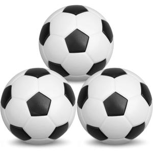5 Inch Foam Mini Soccer Balls for Indoor Mini Soccer Hoops, Soft Squishy Soocer for Soccer Game Sets | Swimming Pool Balls Beach Balls Great Sport Gift for Adults & Kids Sensory Stress Balls 3 Pack (White)