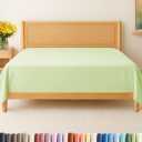 King Size Flat Sheet - Hotel Quality Top Flat Bed Sheet Only - Ultra-Soft, Comfy, Breathable & Cooling - Fade & Wrinkle Free - Easy-Care, Stain & Shrink Resistant Bedding - Oeko-Tex - Light Sage Green