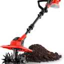 Cordless Tiller Cultivator 9-Inch Width 7-Inch Depth, Compatible with Milwaukee 18V, Battery Powered Garden Cultivator for Garden Flower beds, Tool Only-Battery & Charger not Included
