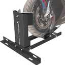 GRAND PITSTOP Universal Wheel Chock for Motorcycle Stand for Trailer Completely Adjustable Detachable Foldable Wheel Chock (Black-V2, 2000 lbs)