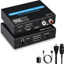 HDMI Audio Extractor Splitter Adapter,HDMI to HDMI ARC + Optical SPDIF + 3.5mm Stereo Audio Out or HDMI ARC Adapter to Optical RCA 3.5MM Audio Support HDMI 2.0b HDCP 2.2
