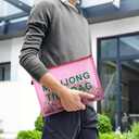 3 x 2Pack Mahjong Tile Bag, Case for American Mah jong Set, Mahjong Gifts Accessories, Card Holder Bouch, Blue (Case Only)