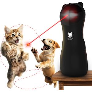 Automatic Cat Laser Toy, Interactive Laser Cat Dog Toys, Indoor Cat Toys, New 2025 Black Model, Multiple Trajectories, Low & High Movement Speed for Cats Puppies & Kittens