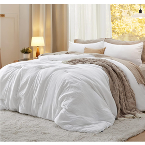 King Comforter Prewashed Soft Bedding - White - 102"x90"