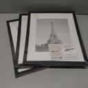 3 x upsimples 11x14 Picture Frame, Display Pictures 8x10 with Mat or 11x14 Without Mat, Wall Hanging Photo Frame, Black, 1 Pack