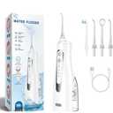Cordless Water Flosser - 4 Modes Water Flosser for Sensitive Teeth (White)