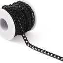 Craftdady 16.4 Feet Aluminum Curb Chain Link Black Twisted Cable Cross Chain Unwelded 12x7mm with Spool for Bracelet Necklace Tassel Earring Jewelry Making