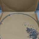 24 Inches Silver Metallic Ceiling Drapes Hanging Kit for 6 Panels Wedding Drapes Decorations Canopy Hoop Metal Hardware Kit