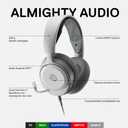SteelSeries Arctis Nova 1 Multi-System Gaming Headset Hi-Fi Drivers 360 Spatial Audio Comfort Design Durable Ultra Lightweight Noise-Cancelling Mic PC, PS5/PS4, Switch, Xbox - White