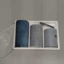 ANGELLOONG Blue Flameless Candles with Remote, Flickering Led Candles with Timer, Electric Pillar Candles for Bathroom Kitchen Room Home Decor, Sandblast Blue