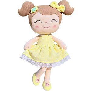 Gloveleya Baby Girl Spring Plush Doll Soft Snuggle Doll, Cute Toddler Gift with Gift Box, First Baby Doll for Girls, Birthday, Christmas & Holiday Present