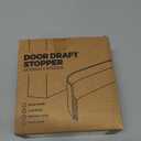 Holikme Door Draft Stopper Under Door Draft Blocker Insulator Doors Sweep Weather Stripping Noise Stopper Strong Adhesive, White (41 Inch)