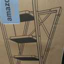 HBTower Step Ladder Folding Step Stool for Adults with Anti-Slip Pedal,330 lbs Capacity for Kitchen, Home,White