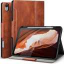 Antbox for iPad Air 13 Inch Case 2025 M3 /2024 M2, Built-in Pencil Holder, Fully Supports Pencil Pro and Pencil (USB-C), Auto Sleep/Wake Function PU Leather iPad Air 13'' Cover (Brown)