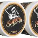 Suavecito Pomade Firme (Strong) Hold 4 oz, 2 Pack - Strong Hold Hair Pomade For Men - Medium Shine Water Based Wax Like Flake Free Hair Gel - Easy To Wash Out - All Day Hold For All Hair Styles