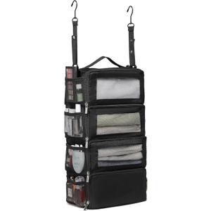 Suitcase Organizer Travel Bags Organizer for Luggage Compression Hanging Packing Cubes for Travel Carry on Closet (Bag Only) (Small, Black)