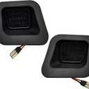 Full LED License Plate Light Tag Lights Assembly Compatible with 2003-2018 Dodge RAM 1500 2500 3500 Pickup Truck, 6000K White, Smoke Lens, 2 PCS (Black)