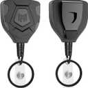 MNGARISTA Heavy Duty Retractable Keychain with Belt Clip, ID Badge Reel Key Chain, Badge Holder with 31.5' Steel Cord and Key Ring, 9.0oz, 2-Pack