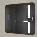 Vitafit Digital Bathroom Scale for Body Weight, Weighing Professional Since 2001, Clear LED Display and Step-On, 3*AAA Batteries Included, 400lb/182kg, Spray Silver Black