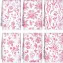 Boyiee 6 Sets Vintage Flower Kitchen Towels Pink and White Wildflower Dish Cloth Absorbent Retro Floral Tea Hand Towels Decorative Set 24"x16" for Farmhouse Kitchen Bathroom Housewarming Gift