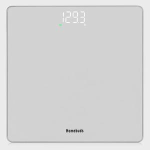 Homebuds Bathroom Scale for Body Weight, Precision 0.1lb by Our Professional Factory Since 2001, Weight Scale LED Display and Step-On, 3*AAA Batteries Included, 400lb/182kg, Silver