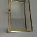 HighFree Gold Glass Photo Box - Vintage Photo Storage Organizer - Keepsake Display Box - Clear Jewelry Glass Box - Home Decor Box for Trinket Rings Bracelet (X-Medium)