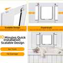 Cat Door for Window Adjustable Width Fits 31"-36", 32"-36" Width Window