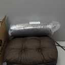 Chair Cushions for Dining Chairs, Seat Cushions for Kitchen Chairs, Indoor Seat Cushions with Ties, Tufted Foam Chair Pads, Non Slip Chair Cushions Set of 4, 15.5" x 15.5" x 4", Brown