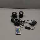 Colored Pond Lights with Timer, RGB Fountain Lights IP68 Waterproof, Underwater LED Dimmable Outdoor Light for Fish Tank Pond Fountain Garden Landscape, 2 in Set