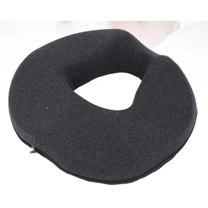 Memory Foam Donut Pillow Hemorrhoid Pillow for Office Chair Car Home Breathable Nonslip Supportive Seat Donut for Coccyx Sciatica Fleece Fabric 42X37.5X9.5Cm (Deep Gray)