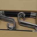 Hodola 18 Pack Space Saving Open Ended Metal Pant Hangers, Non Slip Jean Hangers for Men and Women, Closet Storage Organizer for Clothes Leggings Slacks Trouser Ties